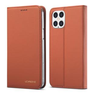 For iPhone 12 / 12 Pro LC.IMEEKE LC-002 Series Skin Hand Feeling PU + TPU Horizontal Flip Leather Case with Holder & Card Slot & Wallet(Brown)