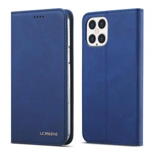 For iPhone 12 / 12 Pro LC.IMEEKE LC-002 Series Skin Hand Feeling PU + TPU Horizontal Flip Leather Case with Holder & Card Slot & Wallet(Blue)