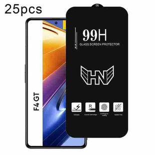 For Xiaomi Poco F4 GT 25pcs High Aluminum Large Arc Full Screen Tempered Glass Film