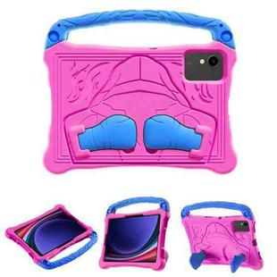 For Samsung Galaxy Tab S9 Boxing Series Kickstand EVA Shockproof Tablet Case with Shoulder Strap(Rose Red Blue)