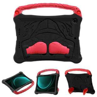 For Samsung Galaxy Tab S9 FE / S10 FE Boxing Series Kickstand EVA Shockproof Tablet Case with Shoulder Strap(Black Red)
