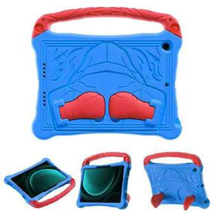 For Samsung Galaxy Tab S9 FE / S10 FE Boxing Series Kickstand EVA Shockproof Tablet Case with Shoulder Strap(Blue Red)