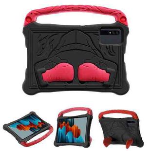 For Samsung Galaxy Tab S7 Boxing Series Kickstand EVA Shockproof Tablet Case with Shoulder Strap(Black Red)