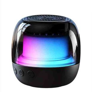 M88 Portable Gyro RGB Atmosphere Light Bluetooth Speaker Subwoofer(Black)