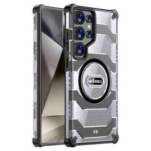 For Samsung Galaxy S25 Ultra 5G wlons Explorer Series PC Hybrid TPU MagSafe Magnetic Case(Black)