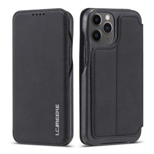 For iPhone 12 mini LC.IMEEKE Hon Ancient Series Horizontal Flip Leather Case with Holder & Card Slot(Black)