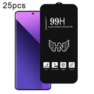 For Redmi Note 13 Pro+ 25pcs High Aluminum Large Arc Full Screen Tempered Glass Film