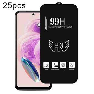 For Redmi Note 12S 25pcs High Aluminum Large Arc Full Screen Tempered Glass Film