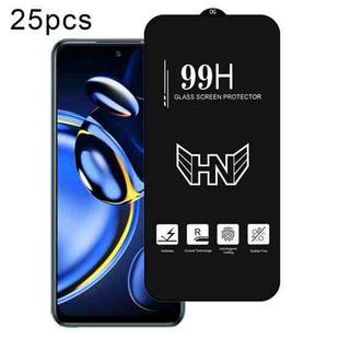 For Redmi Note 11 SE 25pcs High Aluminum Large Arc Full Screen Tempered Glass Film