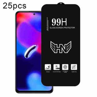 For Redmi Note 11 Pro+ 5G India 25pcs High Aluminum Large Arc Full Screen Tempered Glass Film