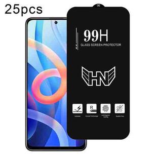 For Redmi Note 11T 5G 25pcs High Aluminum Large Arc Full Screen Tempered Glass Film