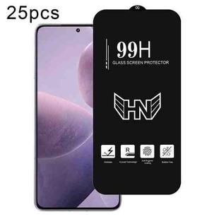 For Redmi K70 25pcs High Aluminum Large Arc Full Screen Tempered Glass Film