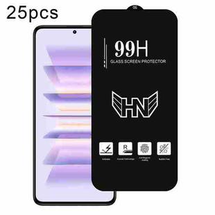 For Redmi K60 Pro 25pcs High Aluminum Large Arc Full Screen Tempered Glass Film