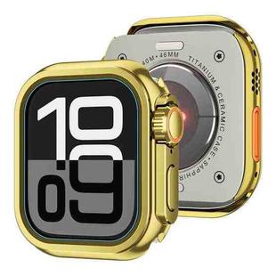 For Apple Watch Series 6 / 5 / 4 / SE 44mm Change to Ultra 49mm Zinc Alloy Watch Case(Bright Gold)