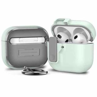 For AirPods 4 Automatic Switch Lock Bluetooth Earphone Shockproof Protective Case(Mint Green)