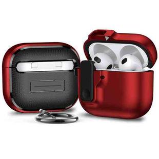 For AirPods 4 Automatic Switch Lock Bluetooth Earphone Shockproof Protective Case(Red)
