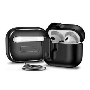 For AirPods 3 Automatic Switch Lock Bluetooth Earphone Shockproof Protective Case(Black)