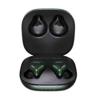 REMAX TWS-12 Bluetooth 5.0 Metal True Wireless Bluetooth Stereo Music Earphone with Charging Box(Green)