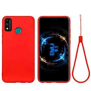 For Huawei Honor 9X Lite Pure Color Liquid Silicone Shockproof Full Coverage Case(Red)