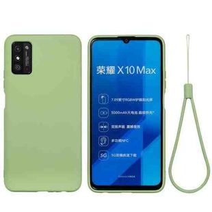 For Huawei Honor X10 Max Pure Color Liquid Silicone Shockproof Full Coverage Case(Green)