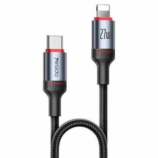 Yesido CA182 PD27W 3A USB-C / Type-C to 8 Pin Charging Data Cable, Length: 1.2m(Black)