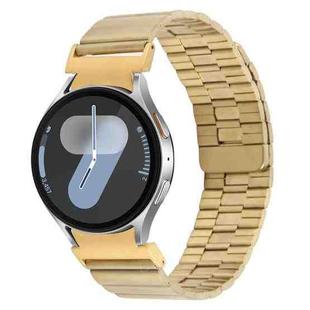 For Samsung Galaxy Watch 7 / 6 / 5 / 4 Bamboo Magnetic Quick Release Metal Watch Band(Gold)