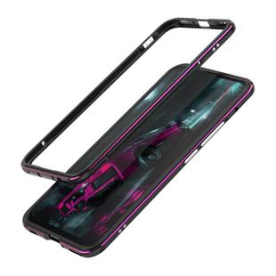 For Huawei Nova 7 Aluminum Alloy Shockproof Protective Bumper Frame(Black Purple)