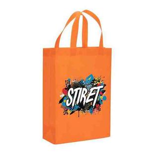 Alphabet Printed Non-woven Fabric Bag Print On Your Demand, Size:35x25x10cm(Orange)