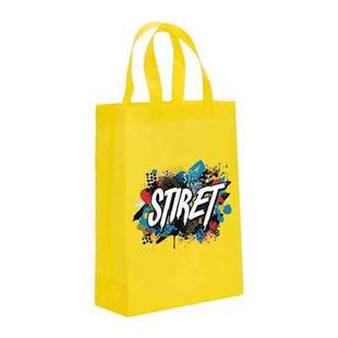 Alphabet Printed Non-woven Fabric Bag Print On Your Demand, Size:35x25x10cm(Yellow)