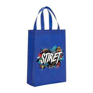 Alphabet Printed Non-woven Fabric Bag Print On Your Demand, Size:38x30x10cm(Royal Blue)