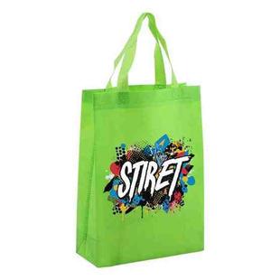 Alphabet Printed Non-woven Fabric Bag Print On Your Demand, Size:38x30x10cm(Fruit Green)