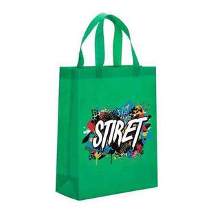 Alphabet Printed Non-woven Fabric Bag Print On Your Demand, Size:41x35x12cm(Grass Green)