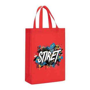 Alphabet Printed Non-woven Fabric Bag Print On Your Demand, Size:41x35x12cm(Red)