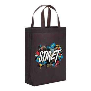 Alphabet Printed Non-woven Fabric Bag Print On Your Demand, Size:41x35x12cm(Coffee)