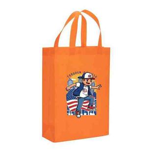 Boy Printed Non-woven Fabric Bag Print On Your Demand, Size:35x25x10cm(Orange)