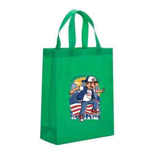 Boy Printed Non-woven Fabric Bag Print On Your Demand, Size:41x35x12cm(Grass Green)
