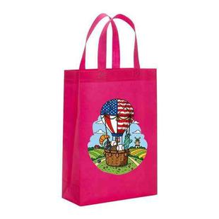 Balloon Printed Non-woven Fabric Bag Print On Your Demand, Size:35x25x10cm(Rose Red)
