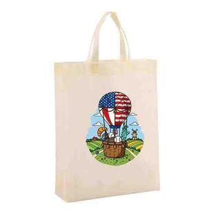 Balloon Printed Non-woven Fabric Bag Print On Your Demand, Size:38x30x10cm(Beige)