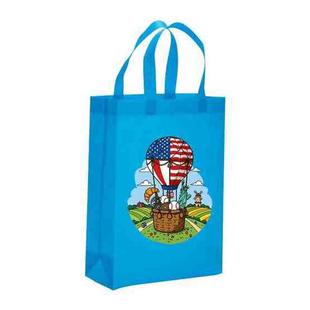 Balloon Printed Non-woven Fabric Bag Print On Your Demand, Size:38x30x10cm(Sky Blue)