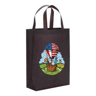 Balloon Printed Non-woven Fabric Bag Print On Your Demand, Size:41x35x12cm(Coffee)