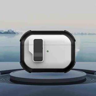 For AirPods Pro 2 Starship Wireless Earphones Case with Magnetic Switch(White Black)