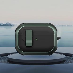 For AirPods Pro 2 Starship Wireless Earphones Case with Magnetic Switch(Black Green)