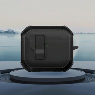 For AirPods 4 Starship Wireless Earphones Case with Magnetic Switch(Black)