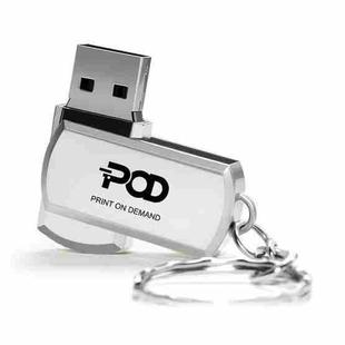 Metal Rotating USB 2.0 Flash Drive Print On Your Demand, Memory:256GB(POD)