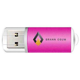 Colorful Metal USB 2.0 Flash Drive Print On Your Demand, Memory:256GB(Rose Red)