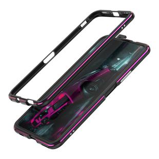 For Huawei Honor X10 Aluminum Alloy Shockproof Protective Bumper Frame(Black Purple)