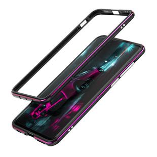 For Huawei P40 Aluminum Alloy Shockproof Protective Bumper Frame(Black Purple)