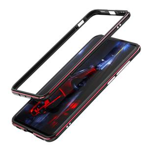 For Huawei P40 Aluminum Alloy Shockproof Protective Bumper Frame(Black Red)