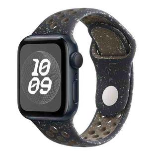 For Apple Watch 46mm / 49mm / 45mm / 44mm Coloful Silicone Watch Band(Midnight Black Brown)