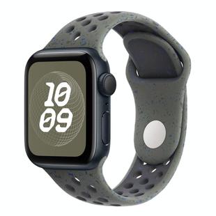 For Apple Watch 46mm / 49mm / 45mm / 44mm Coloful Silicone Watch Band(Midnight Green Black)